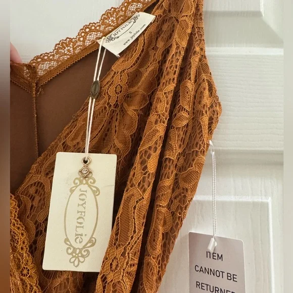 Joyfolie Rust Lace Maxi Dress - Picture 7 of 9